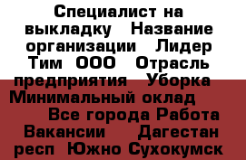 Специалист на выкладку › Название организации ­ Лидер Тим, ООО › Отрасль предприятия ­ Уборка › Минимальный оклад ­ 28 050 - Все города Работа » Вакансии   . Дагестан респ.,Южно-Сухокумск г.